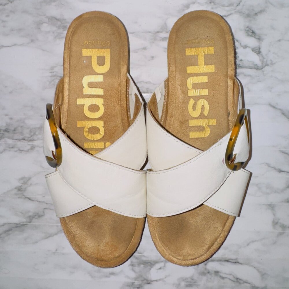 Hush Puppies Women's June Platform White Slip On Sandals size US 8 - Picture 4 of 8